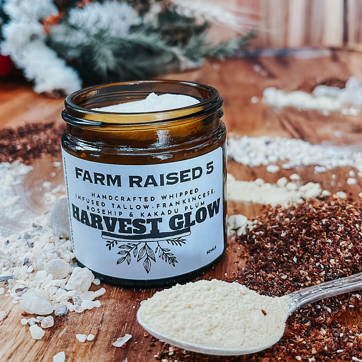 HARVEST GLOW - whipped tallow infused with frankincense, rosehip and kakadu plum