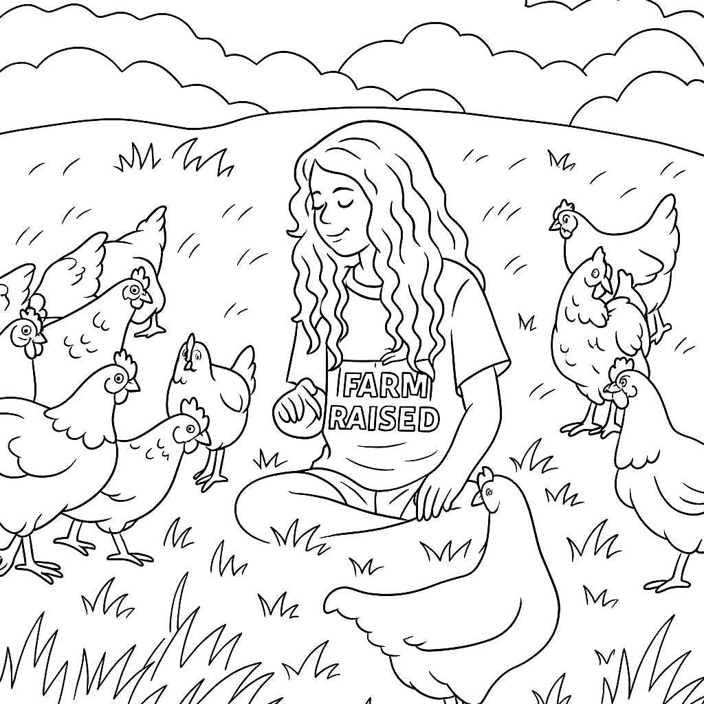 COLOURING BOOK - CHICKENS