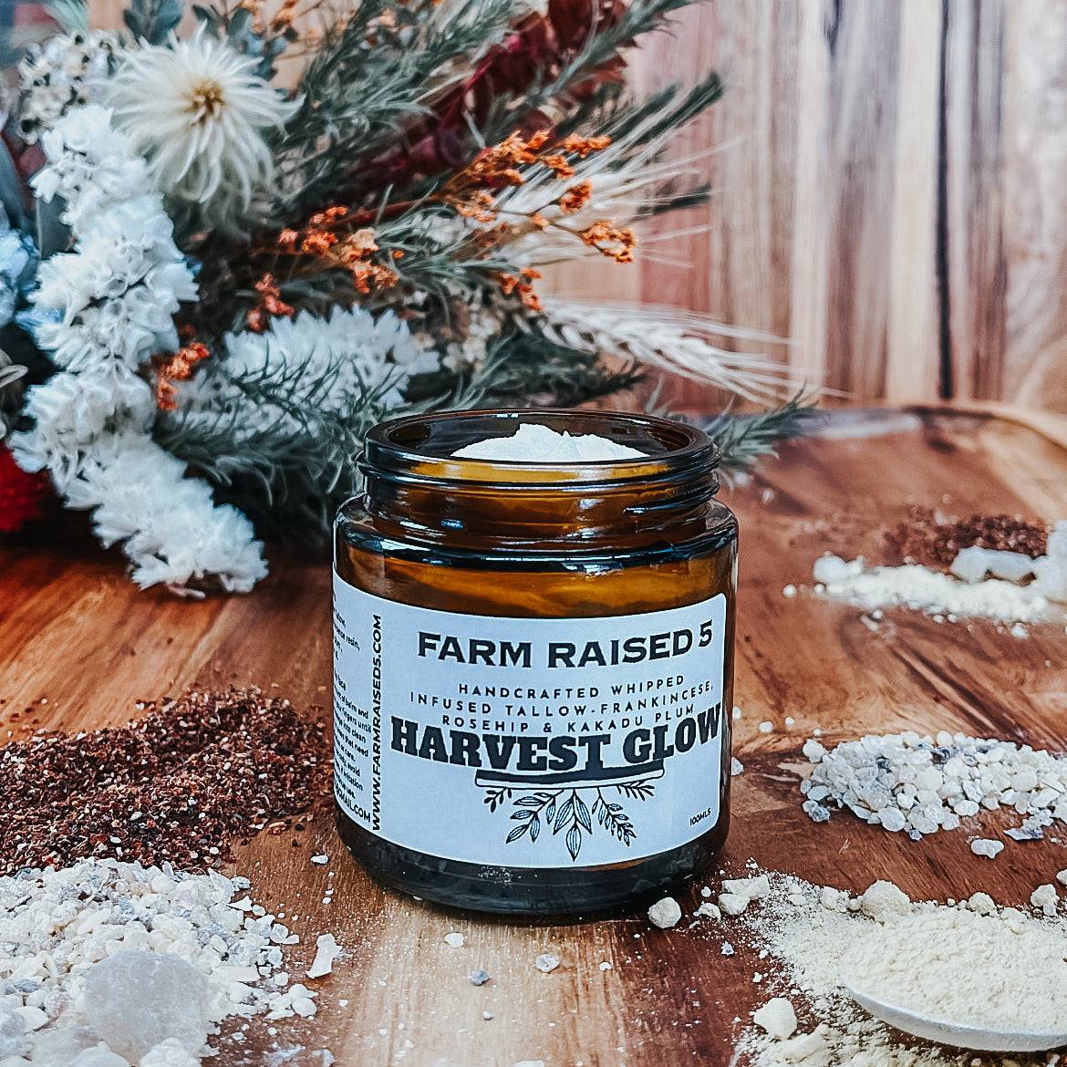 HARVEST GLOW - whipped tallow infused with frankincense, rosehip and kakadu plum