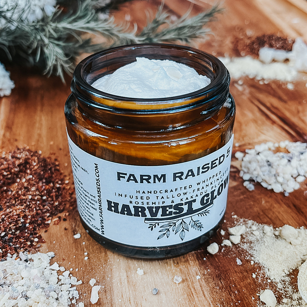 HARVEST GLOW - whipped tallow infused with frankincense, rosehip and kakadu plum