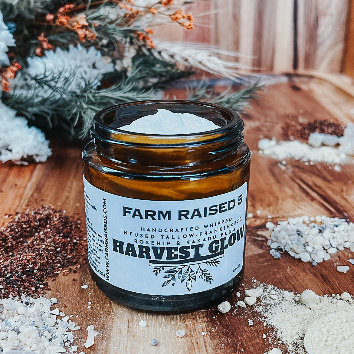 HARVEST GLOW - whipped tallow infused with frankincense, rosehip and kakadu plum