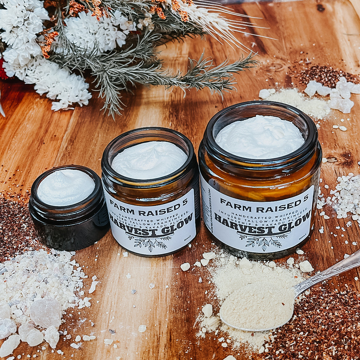 HARVEST GLOW - whipped tallow infused with frankincense, rosehip and kakadu plum