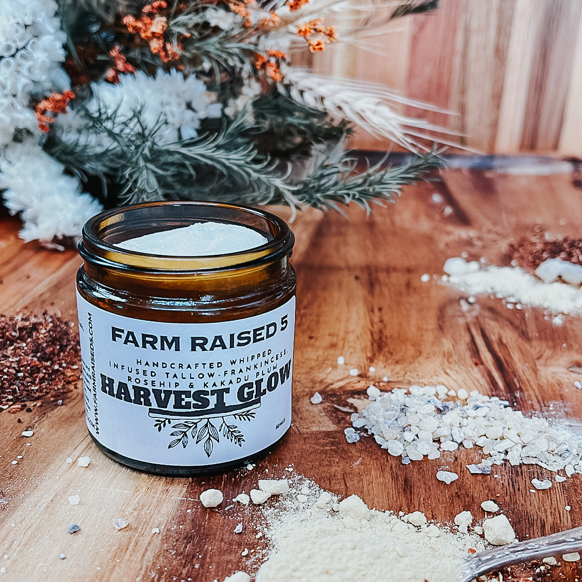 HARVEST GLOW - whipped tallow infused with frankincense, rosehip and kakadu plum