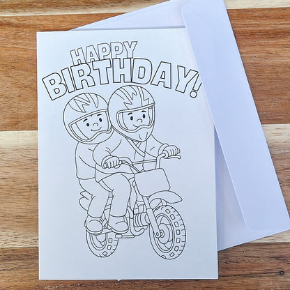COLOUR IN - BIRTHDAY CARDS