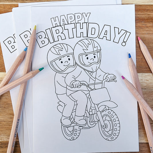 COLOUR IN - BIRTHDAY CARDS