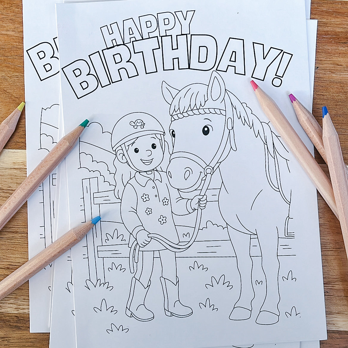 COLOUR IN - BIRTHDAY CARDS
