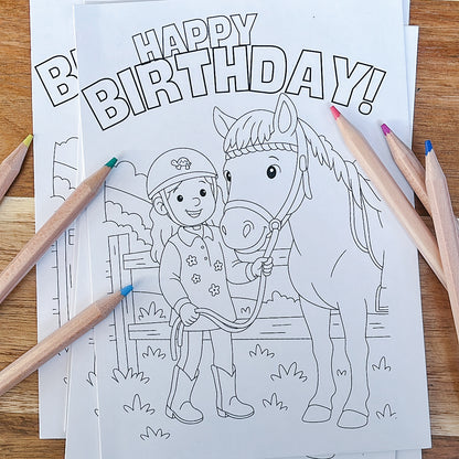 COLOUR IN - BIRTHDAY CARDS