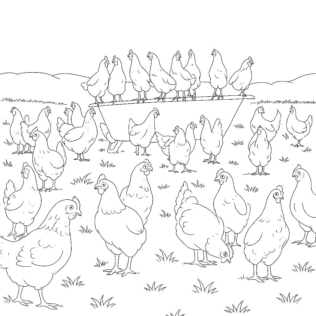 COLOURING BOOK - CHICKENS