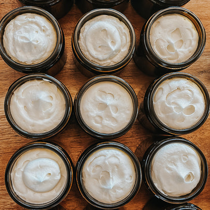 COTTAGE SPICE Face cream- Tallow infused with vanilla, cinnamon, star anise, clove, and allspice.