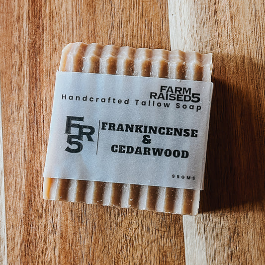 HANDCRAFTED TALLOW SOAP - Frankincense & Cedarwood