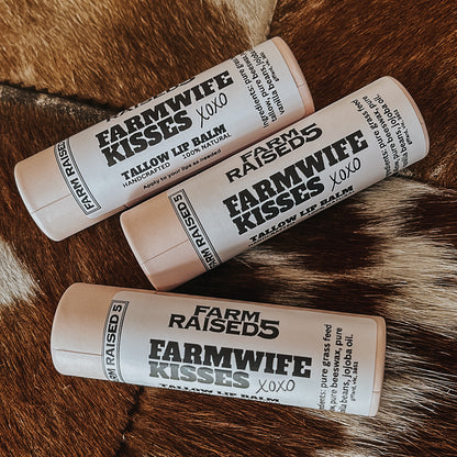 FARMWIFE KISSES - Vanilla infused Tallow Lip Balm