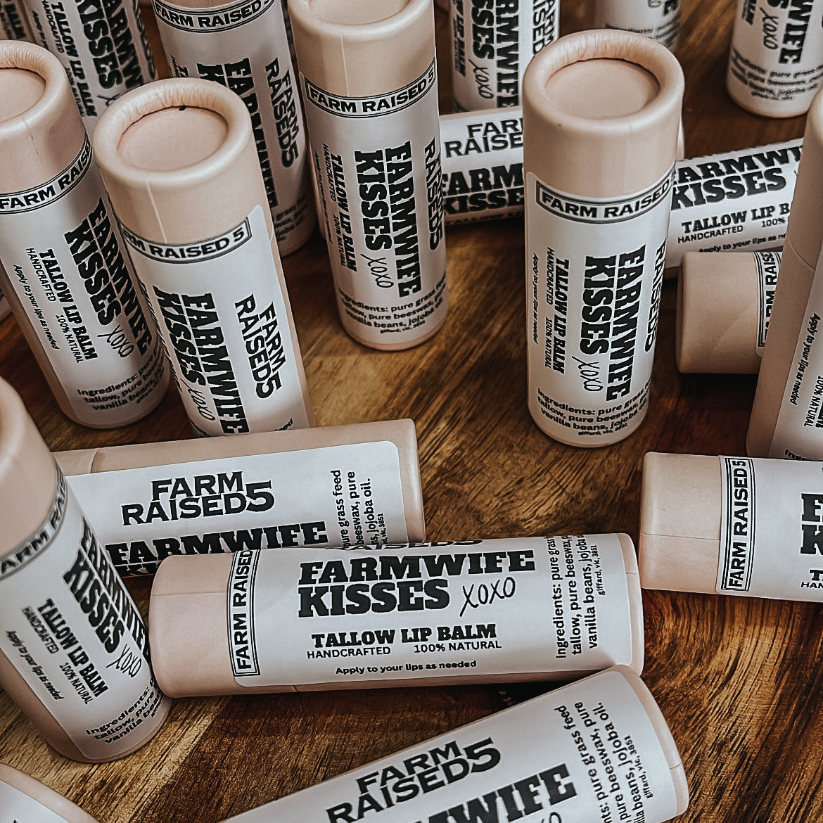 FARMWIFE KISSES - Vanilla infused Tallow Lip Balm