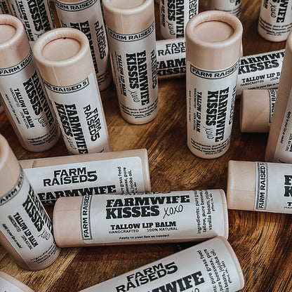 FARMWIFE KISSES - Vanilla infused Tallow Lip Balm