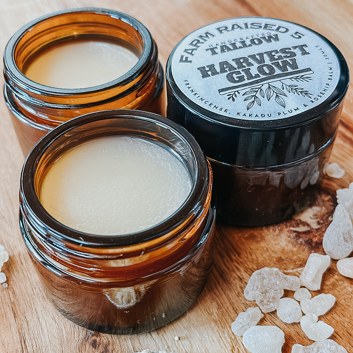 HARVEST GLOW - Tallow BALM infused with Frankincense resin, rosehip and Kakadu plum
