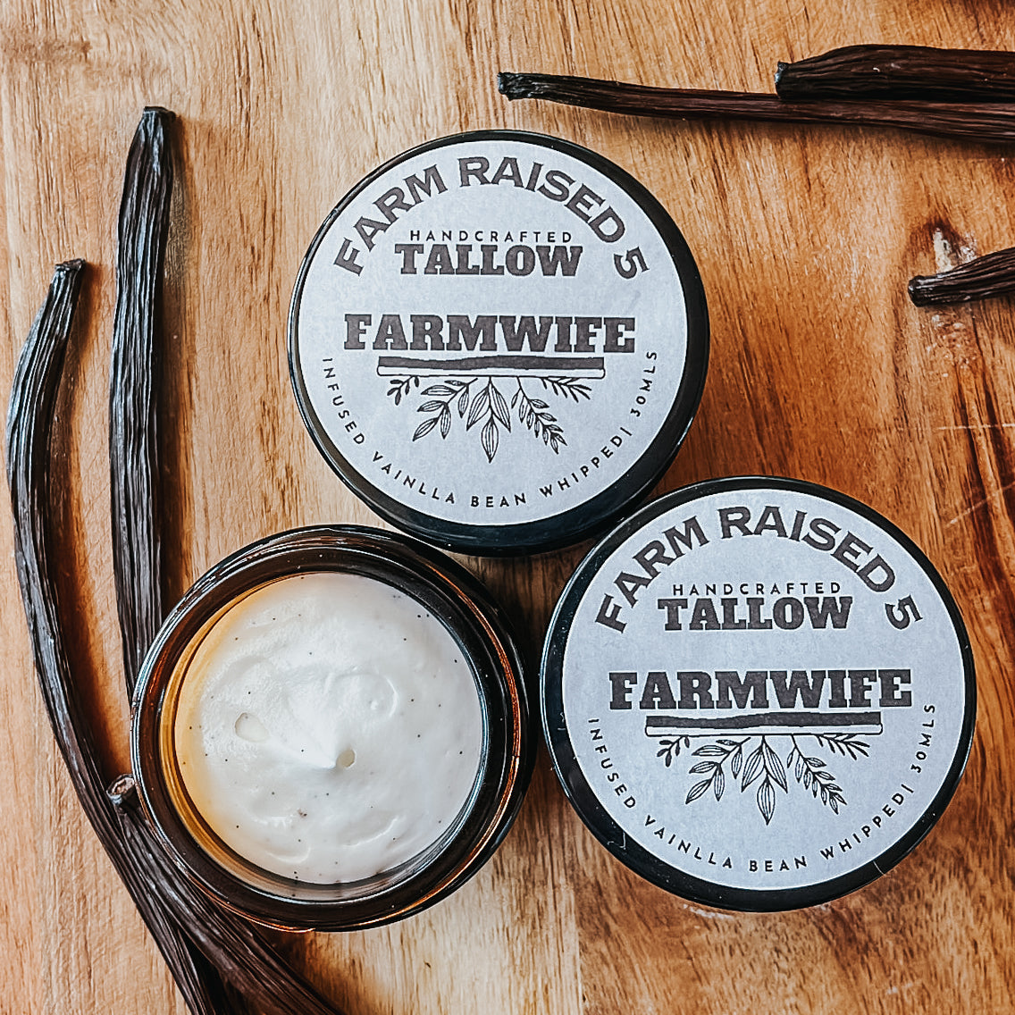 FARMWIFE - Infused vanilla bean whipped Tallow.