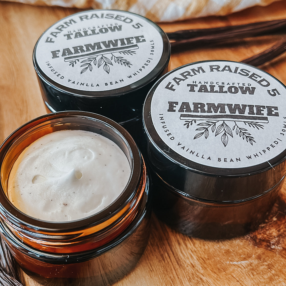 FARMWIFE - Infused vanilla bean whipped Tallow.