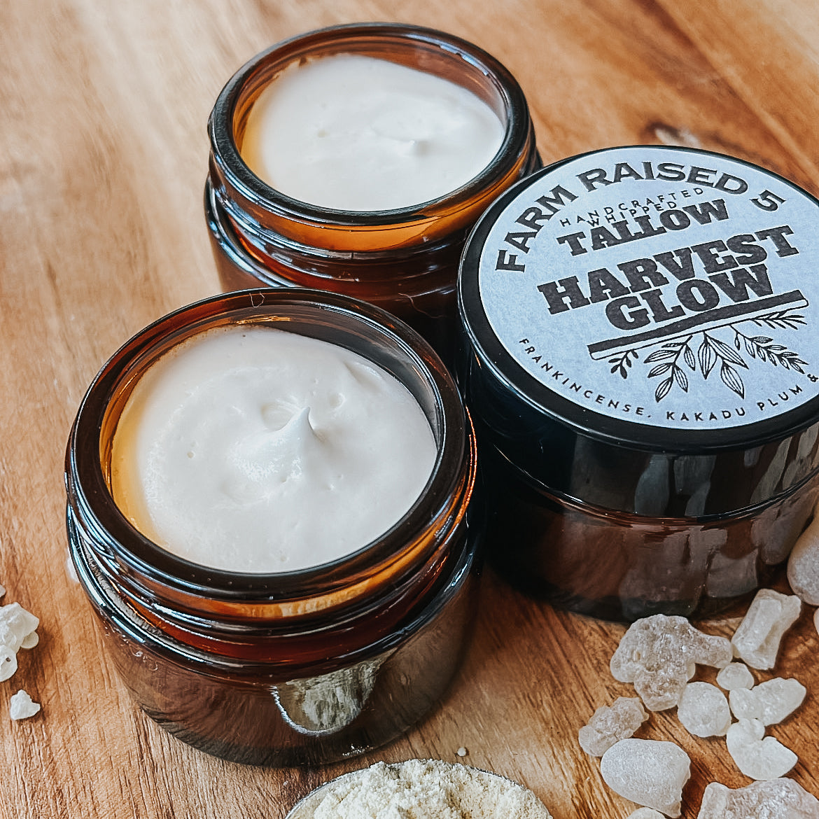 HARVEST GLOW - whipped tallow infused with frankincense, rosehip and kakadu plum