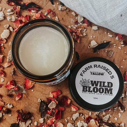 WILD BLOOM - Tallow , Jojoba oil infused with wild yam, hibiscus & rose petals