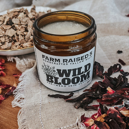 WILD BLOOM - Tallow , Jojoba oil infused with wild yam, hibiscus & rose petals