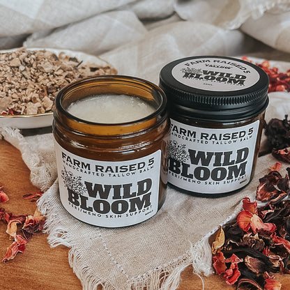 WILD BLOOM - Tallow , Jojoba oil infused with wild yam, hibiscus & rose petals