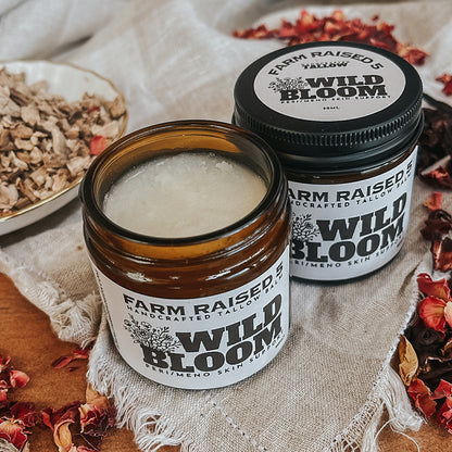 WILD BLOOM - Tallow , Jojoba oil infused with wild yam, hibiscus & rose petals